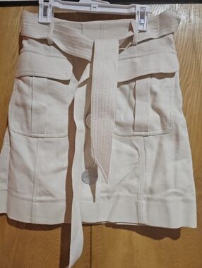 kate spade Cream Utility Belted Shorts